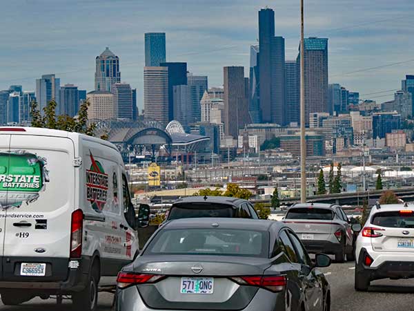 driving past seattle on the way to bellingham, wa on setpember 2,2026
