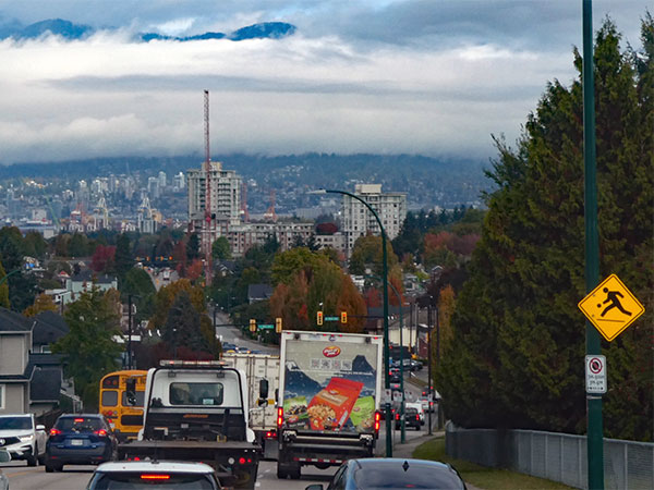 driving into vancouver, bc, canada on setpember 29, 2026