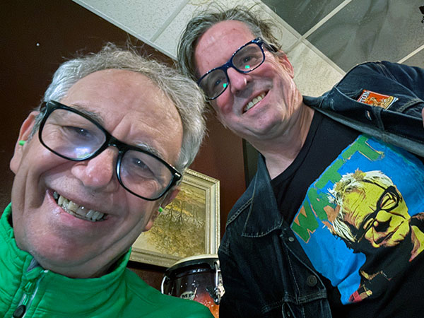 mike watt (l, w/earplugs) + barry hignison (r) at 'lanalou's' in vancouver, bc, canada on setpember 29, 2026