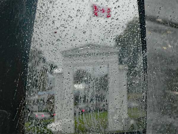 the 'peace arch' in the boat's rearview mirror at the u.s./canadian border at blaine, wa on setpember 29, 2026