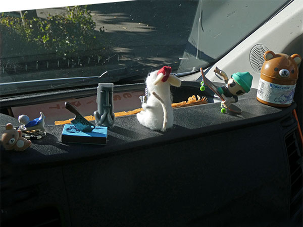 the shrine mike baggetta has created on the dash of the boat in portland, or on october 3, 2026