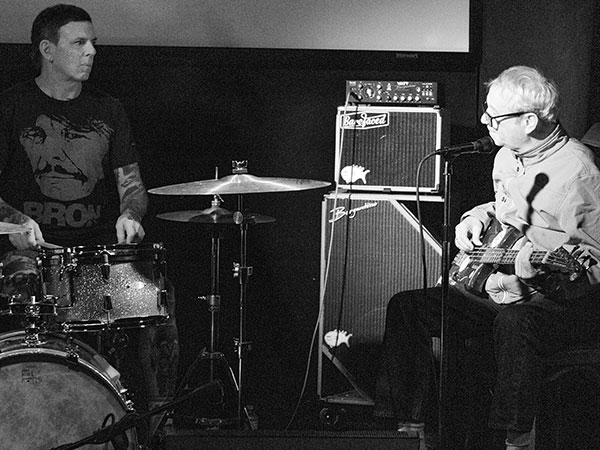 johnny herndon + mike watt (l to r) at 'the miniplex at richard's goat' in arcata, ca on october 6, 2026 by randy terra