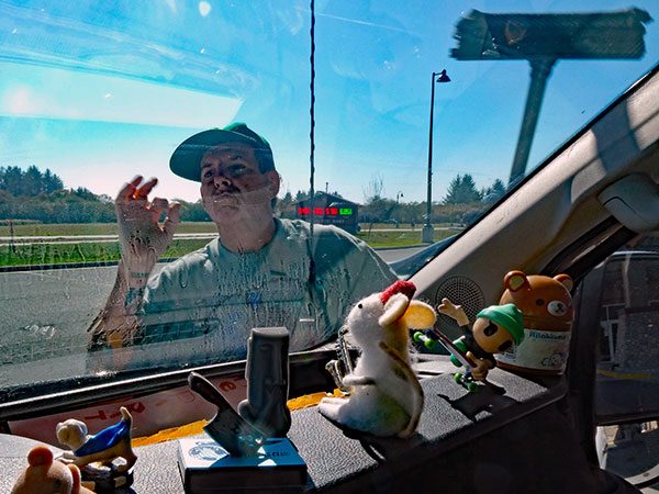 johnny herndon washing the boat's windshield at the elk valley tribal mart on october 6, 2026