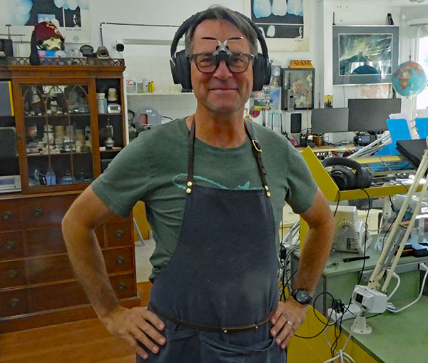 radny terra in his lab in his pad in eureka, ca on october 7, 2026