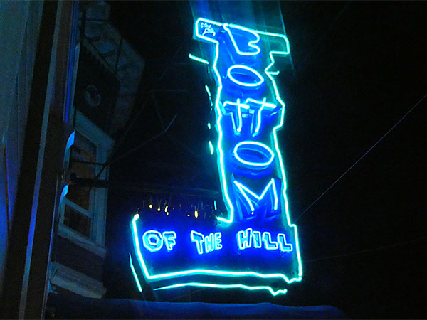 'bottom of the hill' sign
